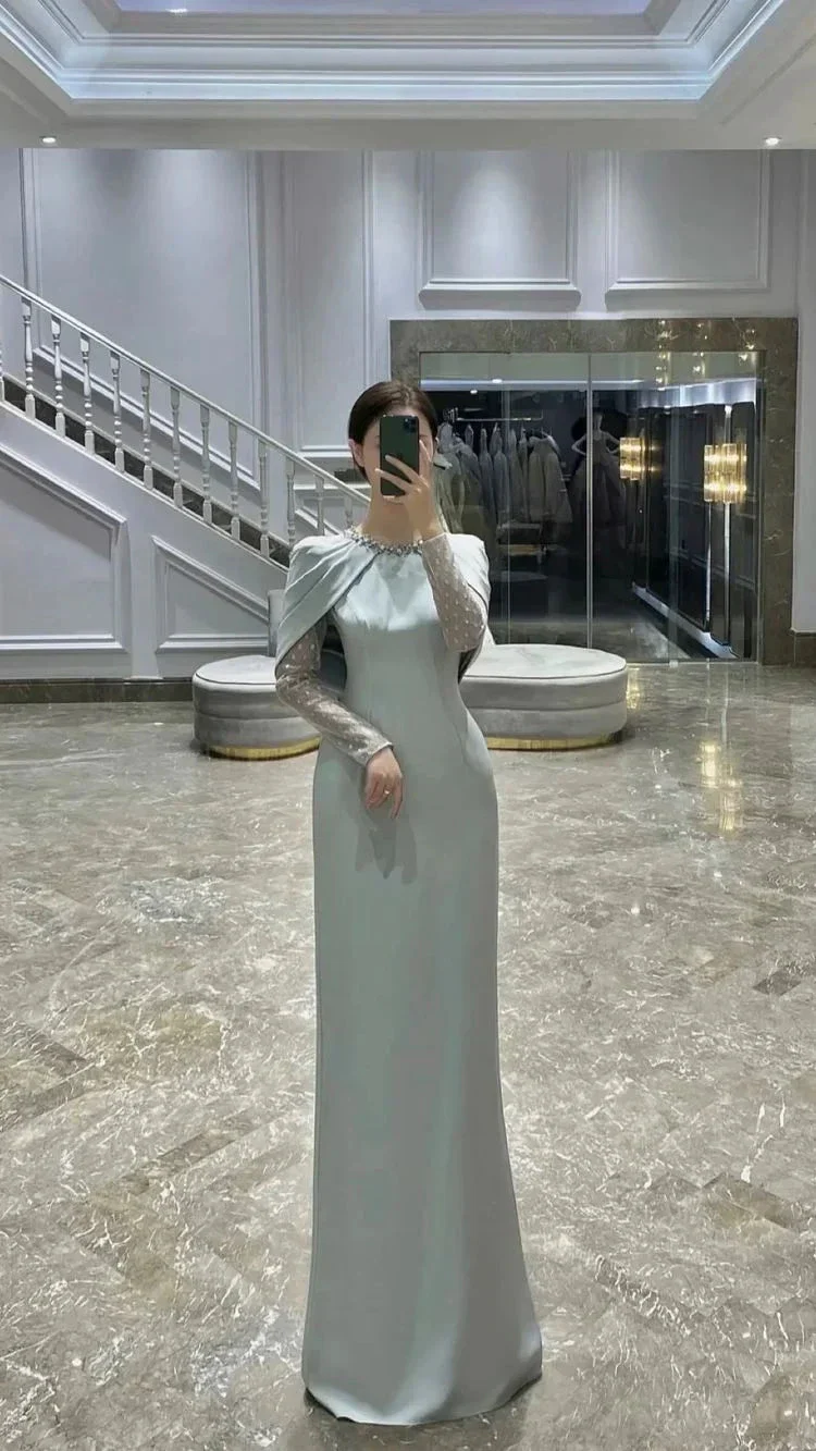 Elegant Sheath/Column Long Prom Dress Charming Evening Dress Y273 - Image 2
