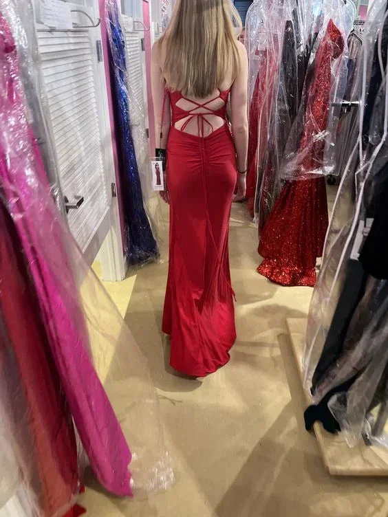 Elegant Sheath Evening Dress With Split Winter Dance Dress Y6389 - Image 3