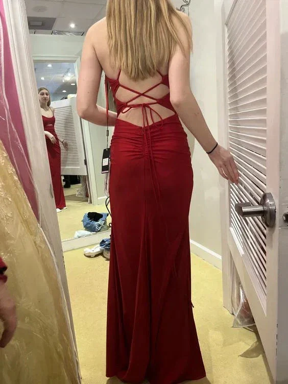 Elegant Sheath Evening Dress With Split Winter Dance Dress Y6389 - Image 4