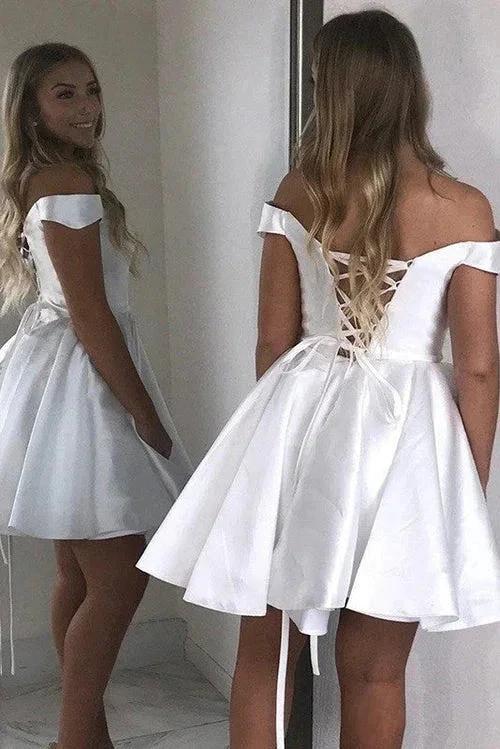 Elegant Short A-line Sweetheart Sleeveless Ruffles Satin Homecoming Dresses - Image 5