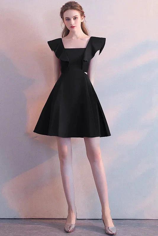 Elegant Square Neck Burgundy Sleeveless Short Homecoming Dresses - Image 6