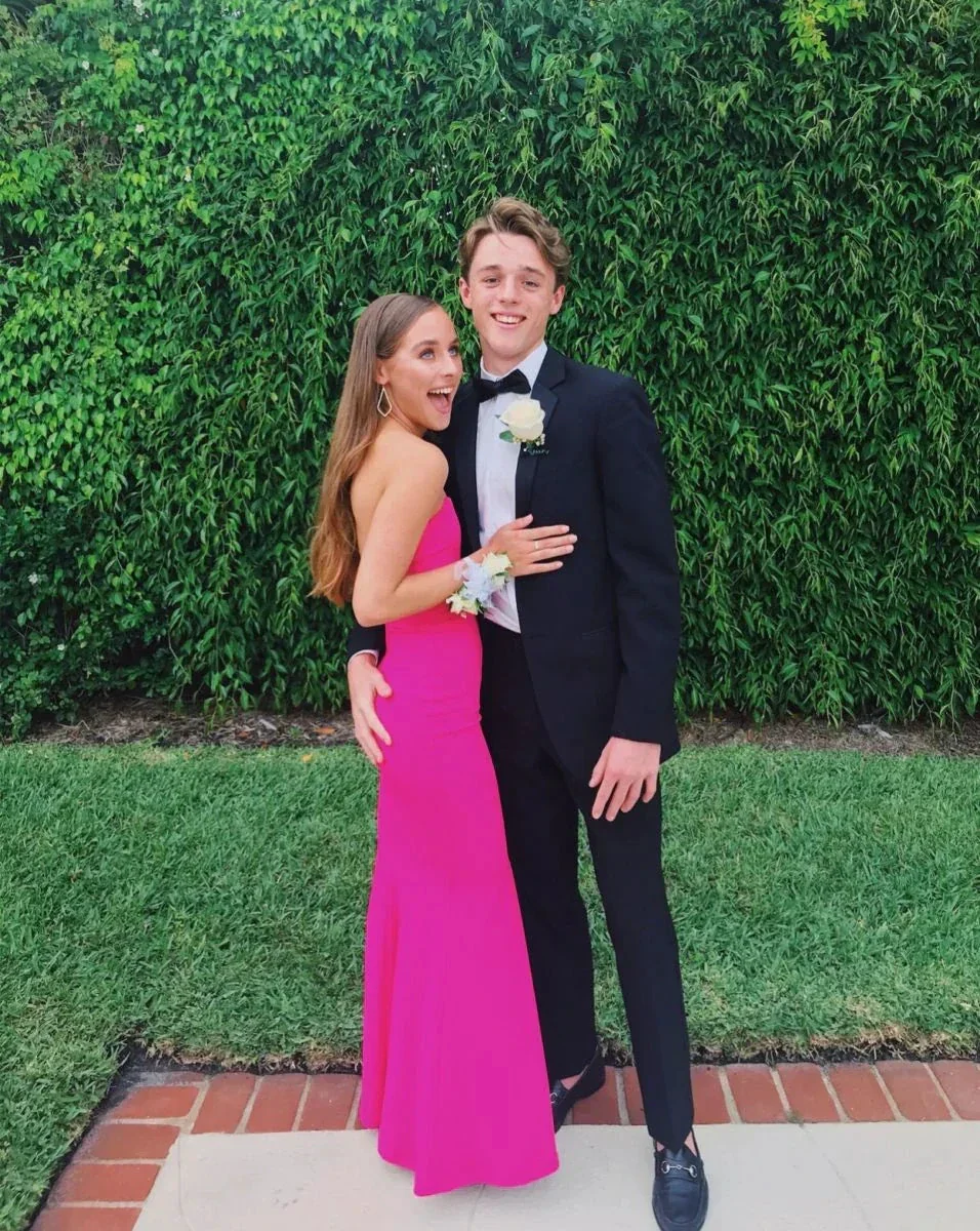 Elegant Strapless Mermaid Prom Dress Pure Color Evening Gown Y5709 - Image 2