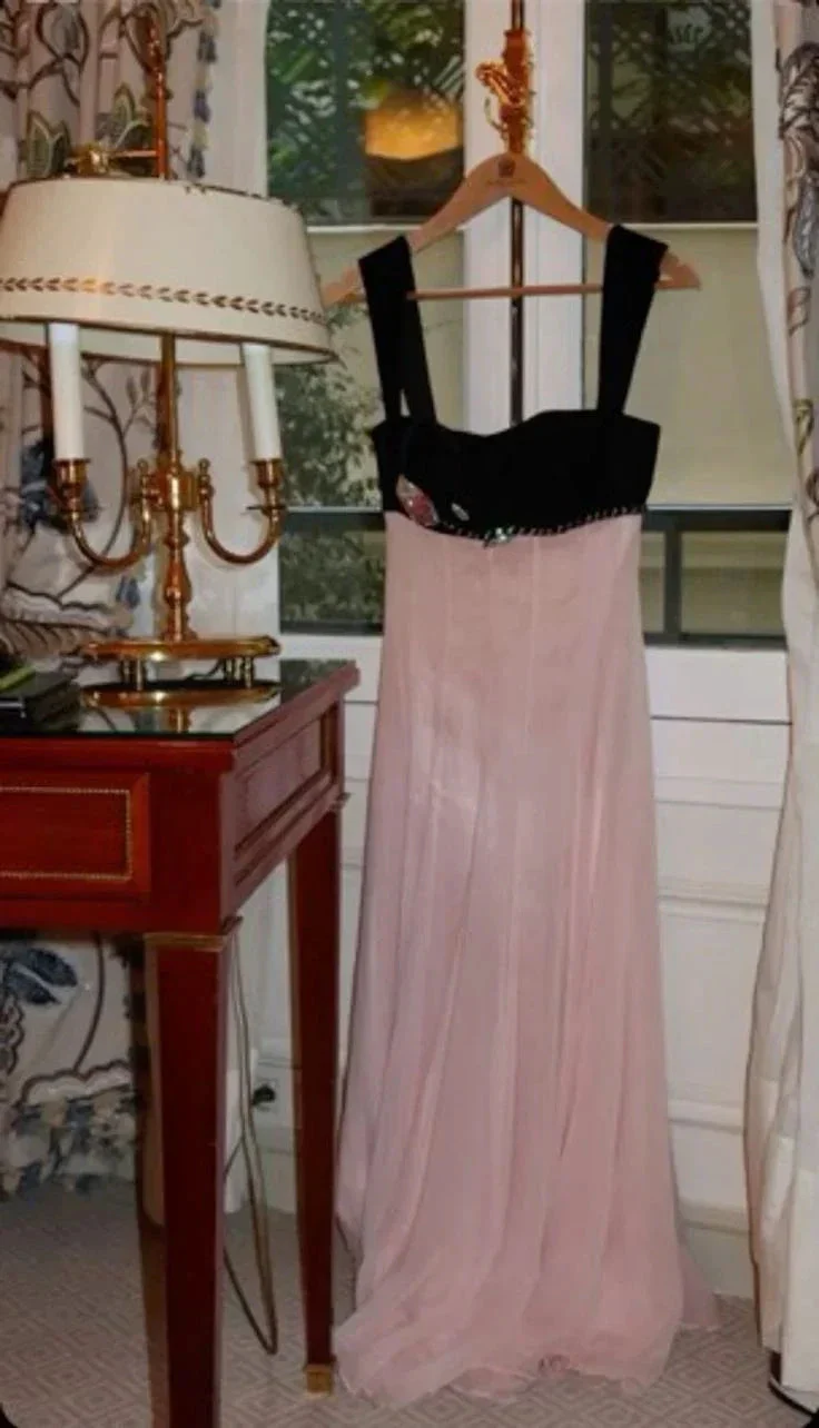 Elegant Straps Prom Dress Pink A Line Long Evening Dress Y7900 - Image 3