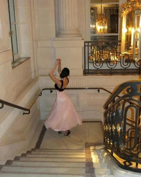 Elegant Straps Prom Dress Pink A Line Long Evening Dress Y7900 - Image 5