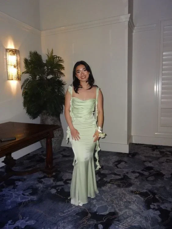 Elegant Summer Ruffle Ribbon Slip Backless Sexy Dress For Women Chic Ruched Slim Evening Dress Y7390 - Image 6