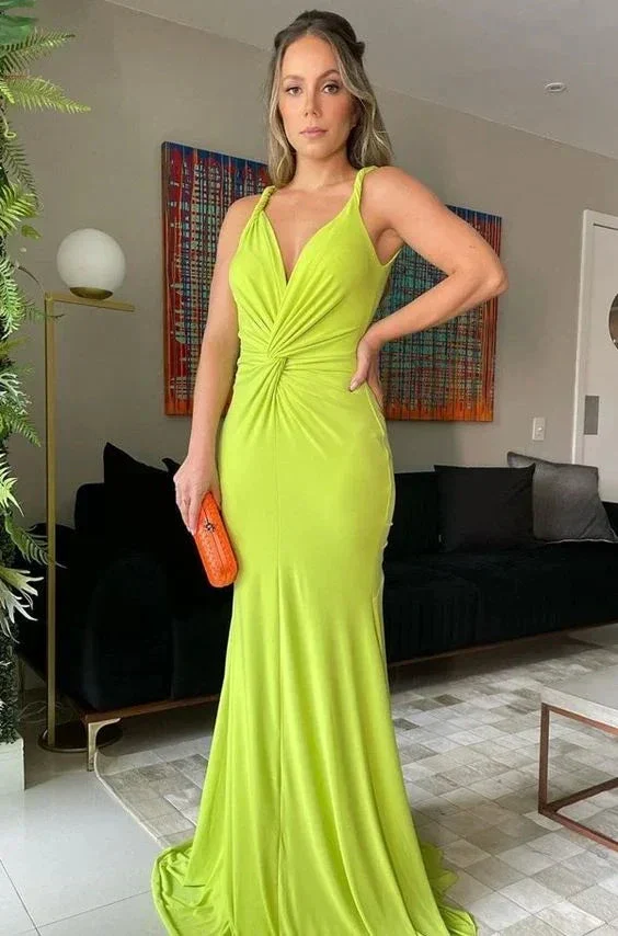 Elegant V Neck Mermaid Prom Dress Chic Evening Dress Y5298 - Image 2