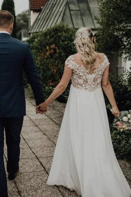 Elegant Wedding Dresses Long Tulle | Wedding dresses with lace - Image 2