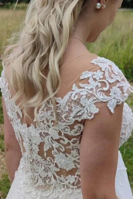 Elegant Wedding Dresses Long Tulle | Wedding dresses with lace - Image 3