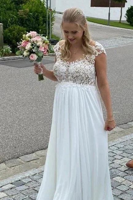 Elegant Wedding Dresses Long Tulle | Wedding dresses with lace - Image 5