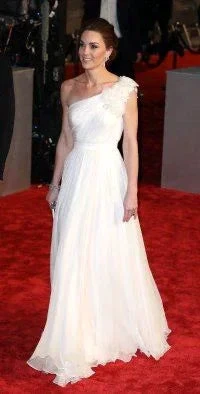 Elegant White One Shoulder Tulle Prom Dress Formal Evening Dress Y8198 - Image 2