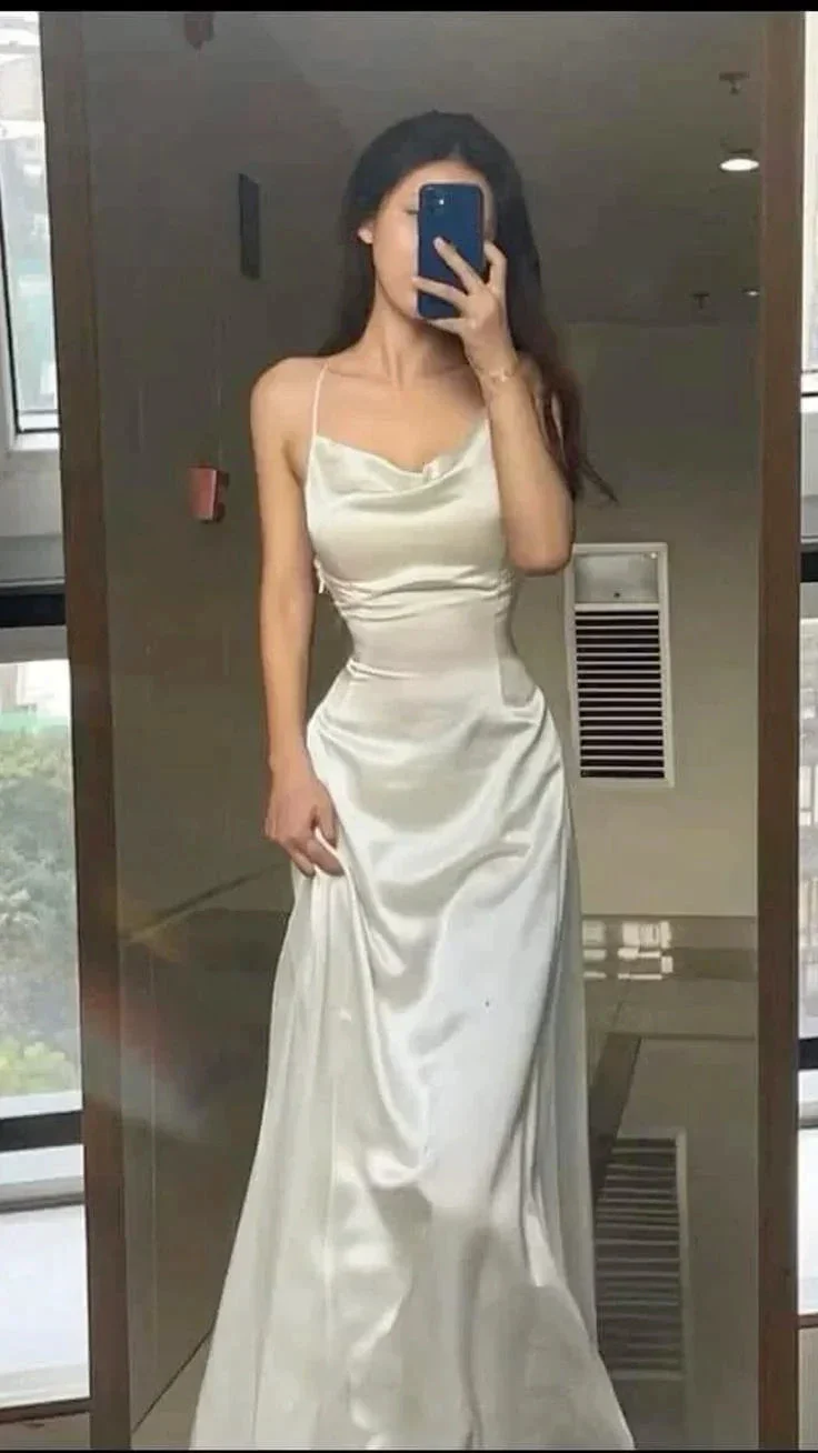 Elegant White Sleeveless Long Prom Evening Dresses Y6866 - Image 2