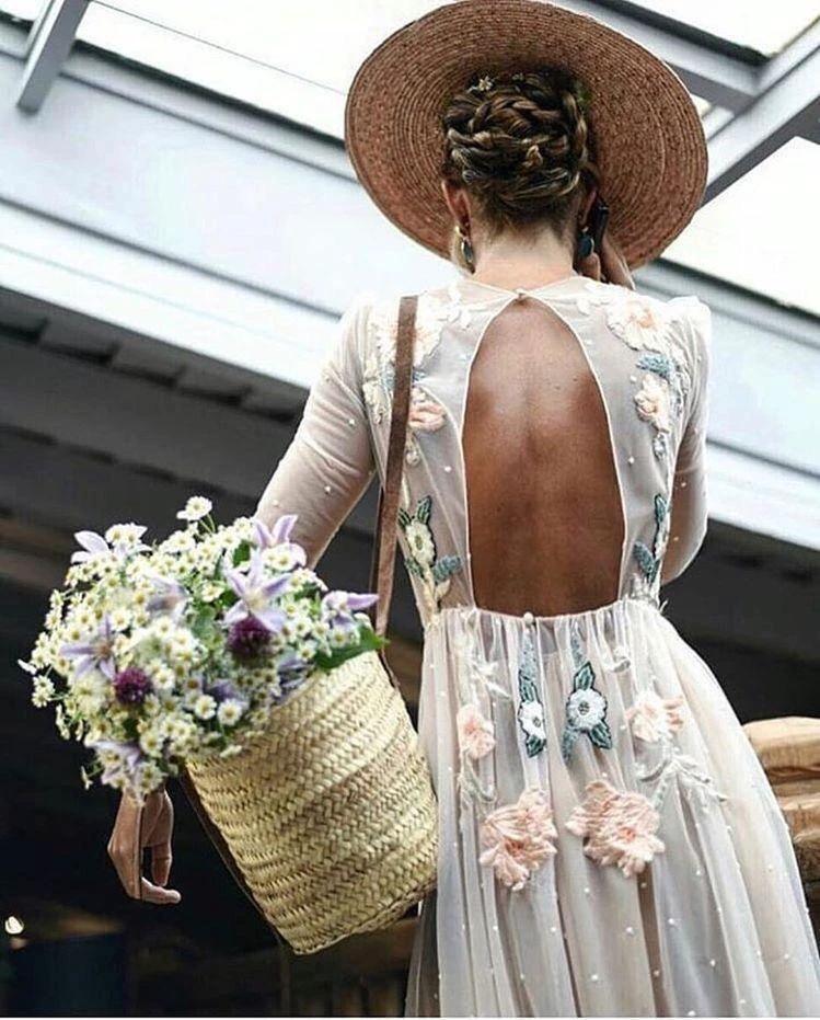 Embroidery A-line Chic Open Back Long Sleeve Sparkly Prom Dress  PSK001 - Image 3