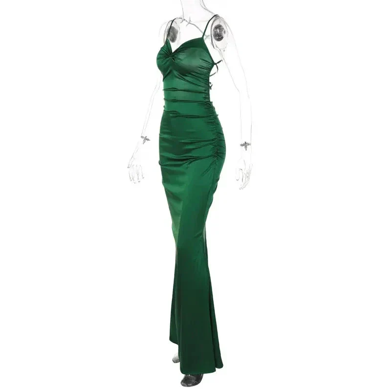 Emerald Green Mermaid Prom Dress,Sexy Evening Dress Y1829 - Image 3