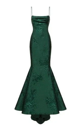Emerald Green Spaghetti Straps Mermaid/Trumpet Prom Dress,Chic Evening Dress Y1800 - Image 2
