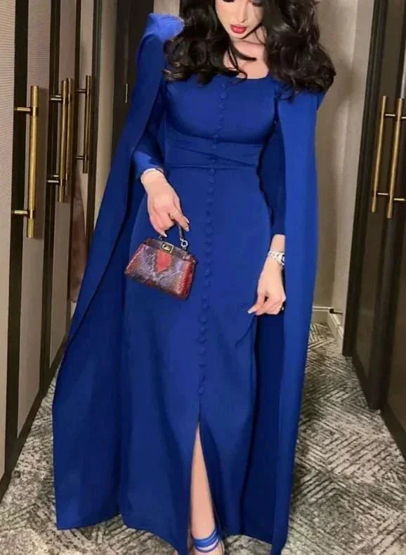 Evening Dress Royal Blue Prom Dresses Sexy Formal Dresses Y4554 - Image 2