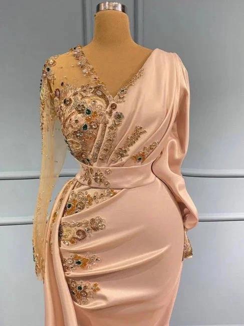 Evening Dresses Long With Sleeves Prom dresses in glitter - Image 2