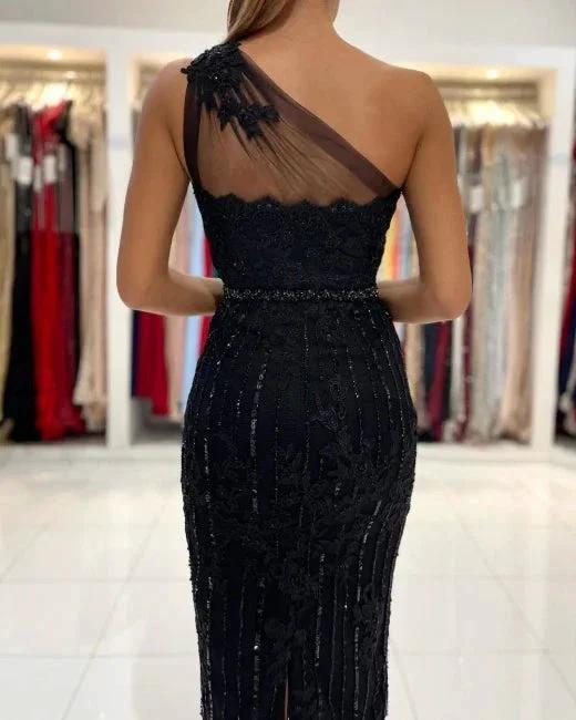 Evening Dresses Short Black Cocktail Dresses with Lace - Image 2
