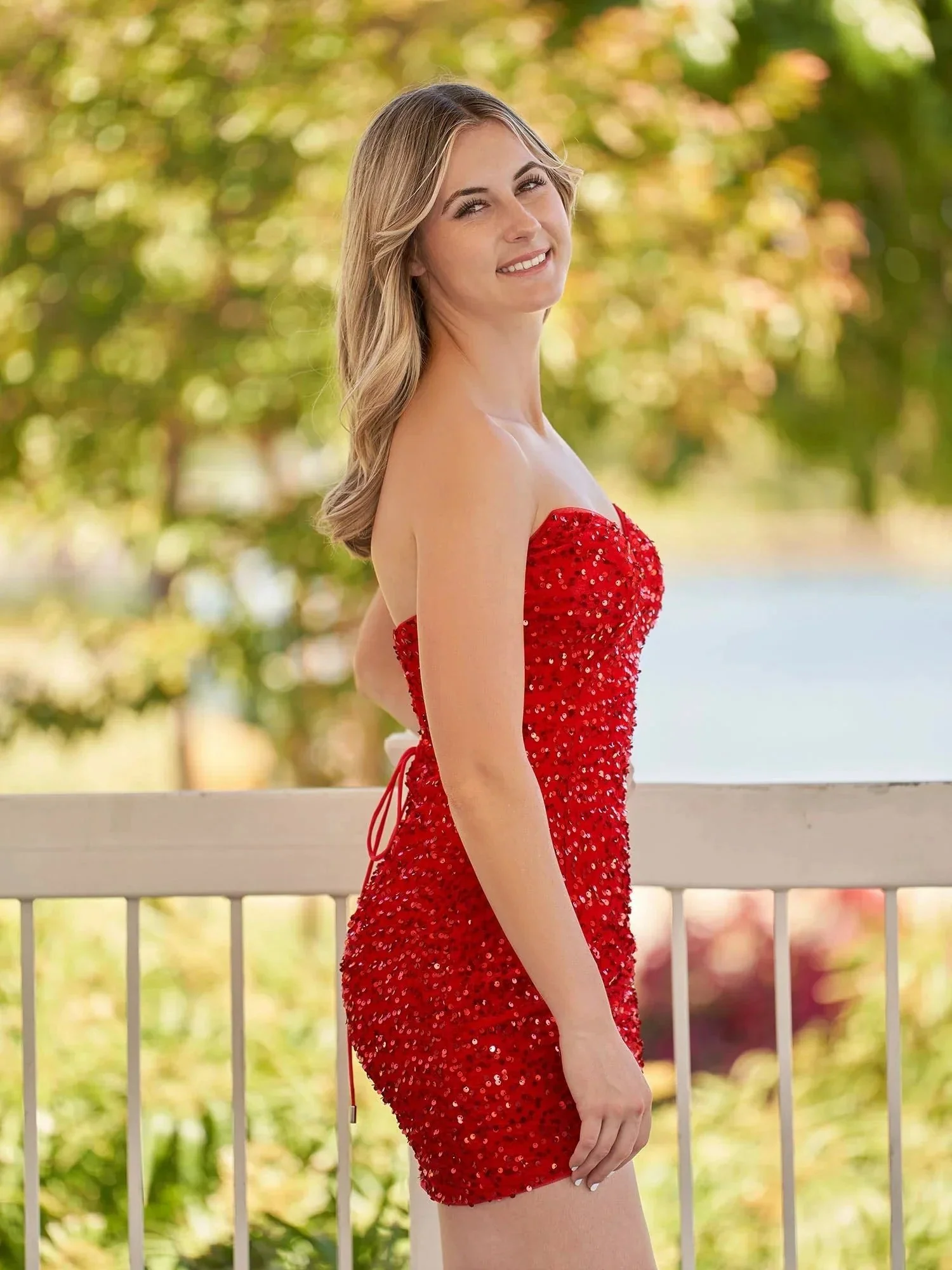 Sweetheart Black Sequin Short Homecoming Dresses - Image 8