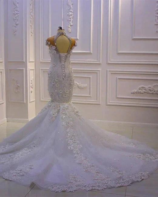 Extravagant wedding dresses mermaid | Wedding dress with lace - Image 3