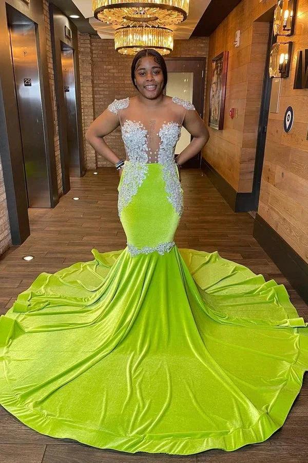 Eye-catching Sleeveless Backless Mermaid Prom Dress With Beading - Image 2