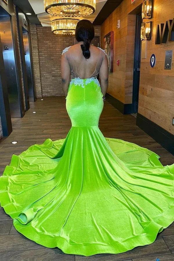 Eye-catching Sleeveless Backless Mermaid Prom Dress With Beading - Image 3