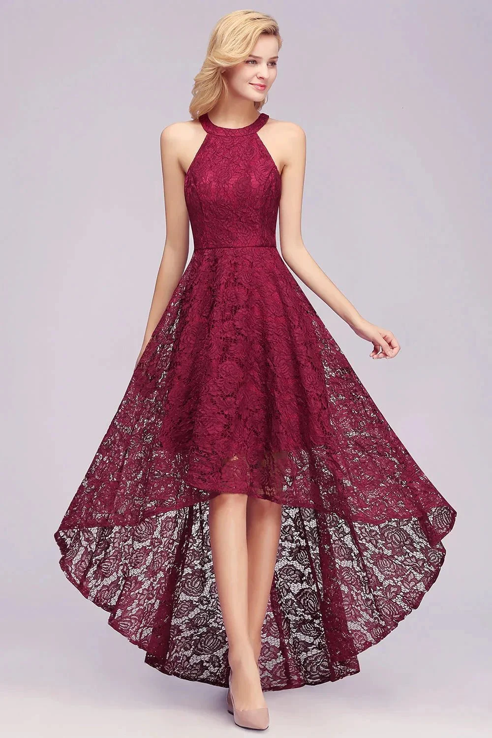 Fabulous A-Line Scoop Sleeveless Appliques Lace Bridesmaid Dresses - Image 4