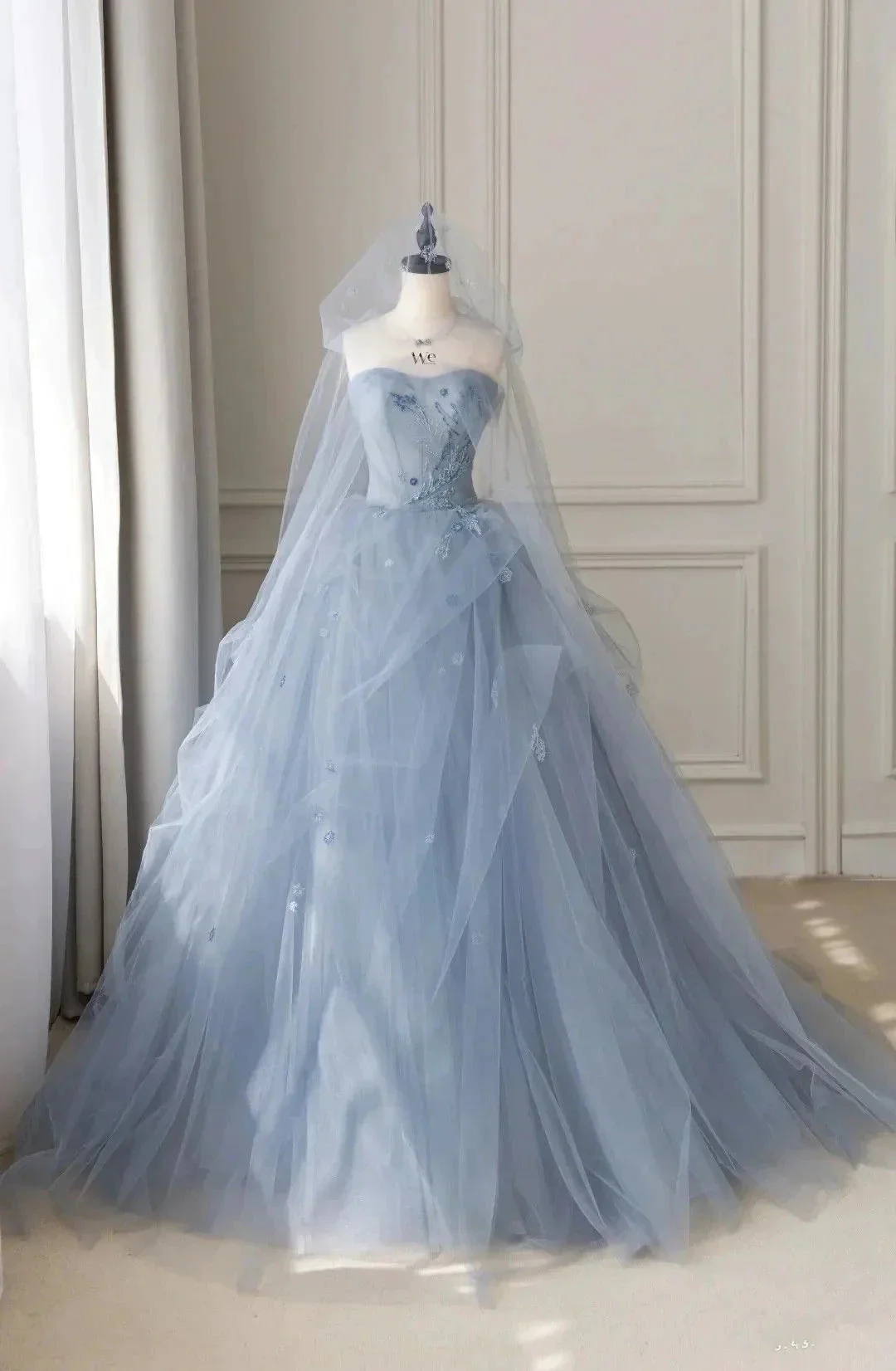 Fantasy Blue Tulle Ball Gown,Blue Sweet 16 Dress,Fairy Dress  Y2398 - Image 2
