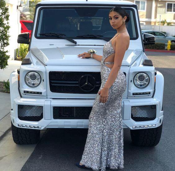 Fashion spaghetti strap silver prom dress with beading, elegant silver sequin evening dress,bodycon mermaid sequin party dress Y578 - Image 2