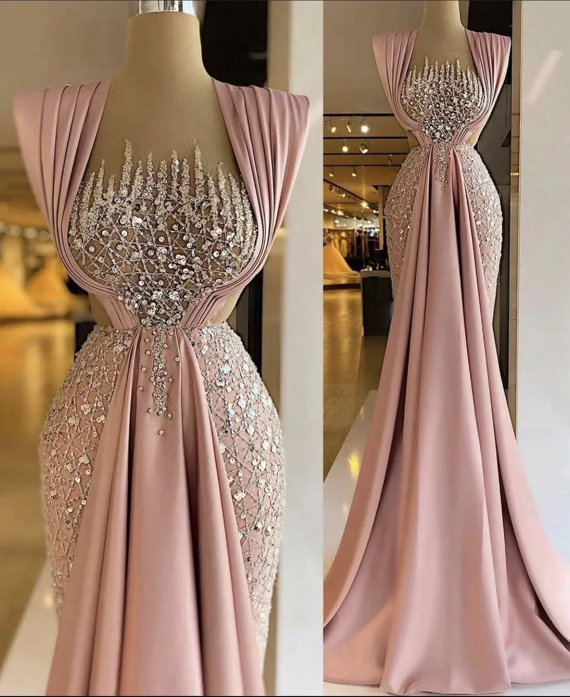 Fashion Square Collar Sleeveless Slim Style Elegant Dress Prom Evening Dress Y4363 - Image 2
