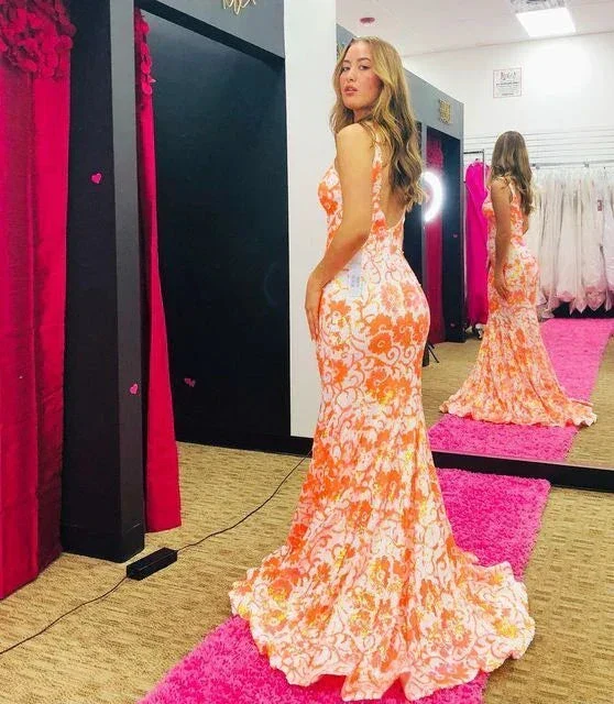 Fashion V Neck Mermaid Prom Dress Long Evening Dress Y6095 - Image 2