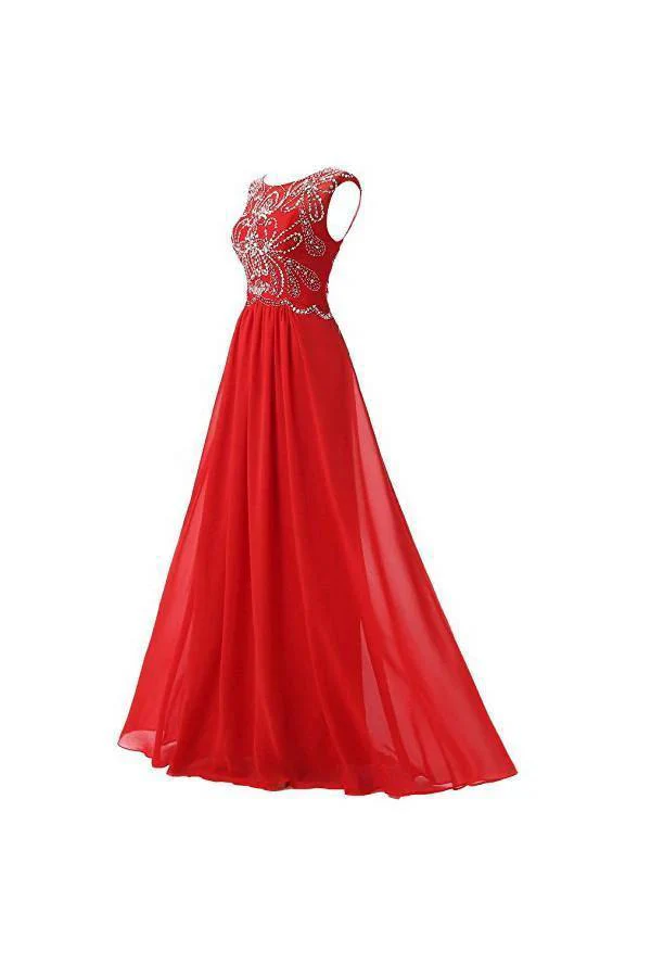 Floor Length Bridesmaid Dress Cap Sleeves Chiffon Prom Evening Gown PG317 - Image 3