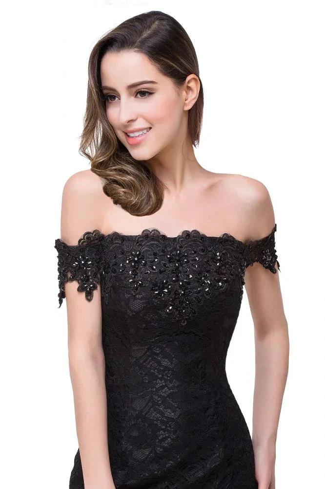Floor-Length Mermaid Lace Off Shoulder Bridesmaid Dresses - Image 8