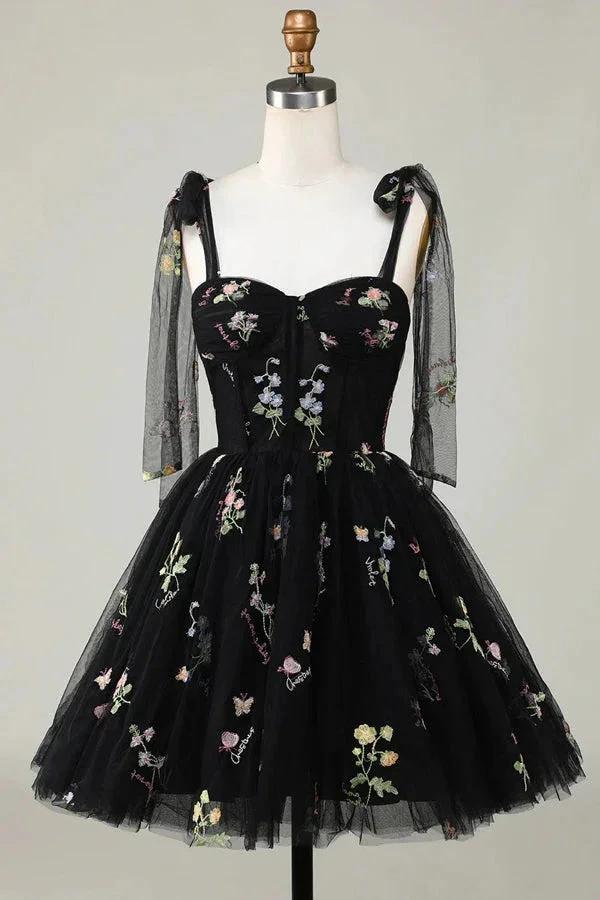 Floral Homecoming Dresses Embroidery A-Line Short Party Dress PD504 - Image 6