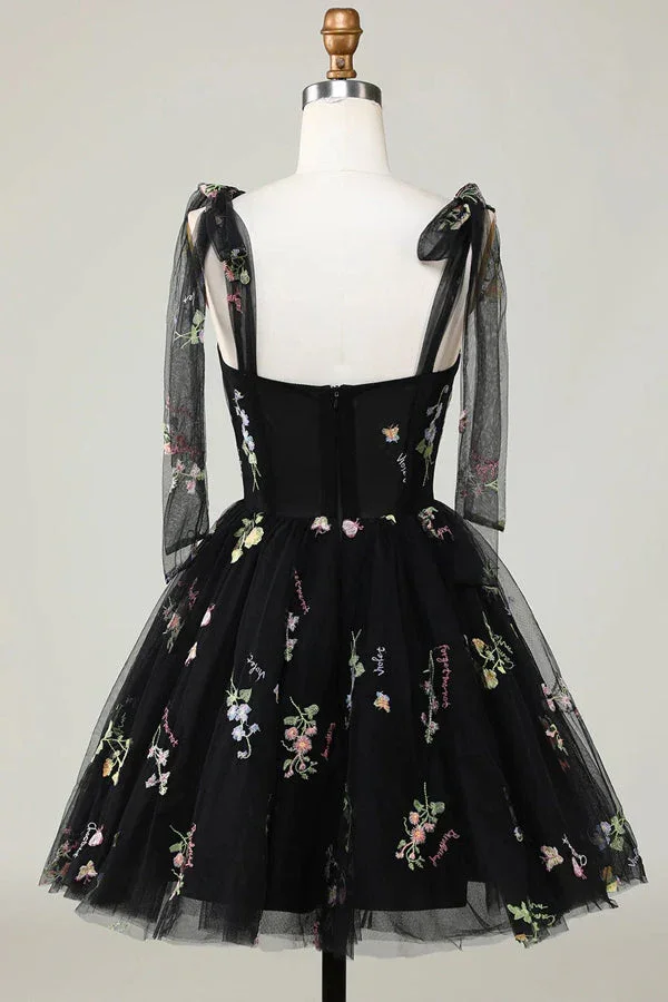 Floral Homecoming Dresses Embroidery A-Line Short Party Dress PD504 - Image 7