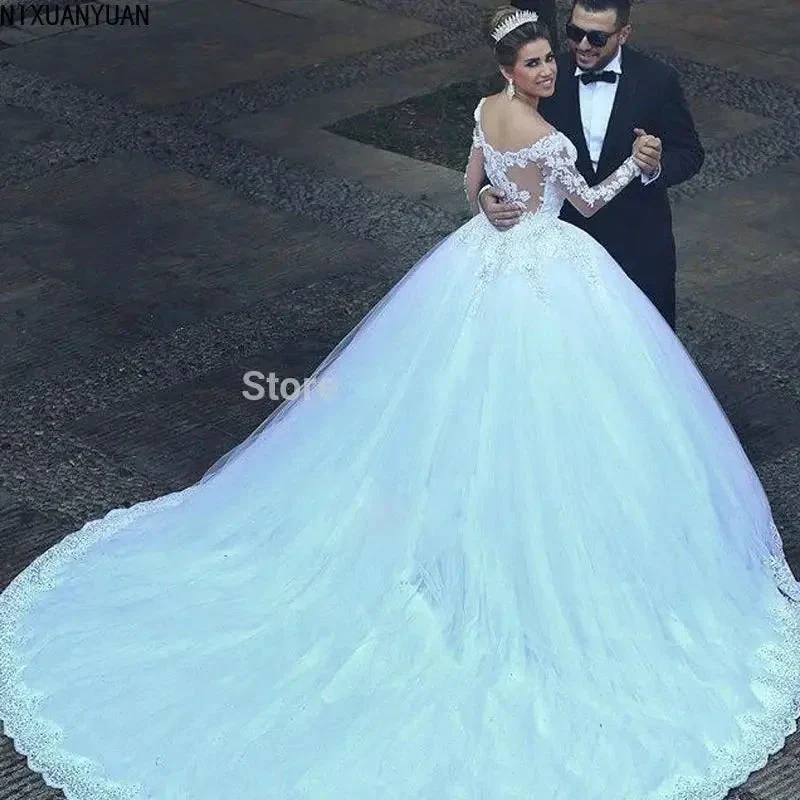 Formal Dresses Long Sleeve Wedding Dress Bridal Robe Ball Gown Special Occasion Dresses Bride Women Princess Trend Fairy - Image 2