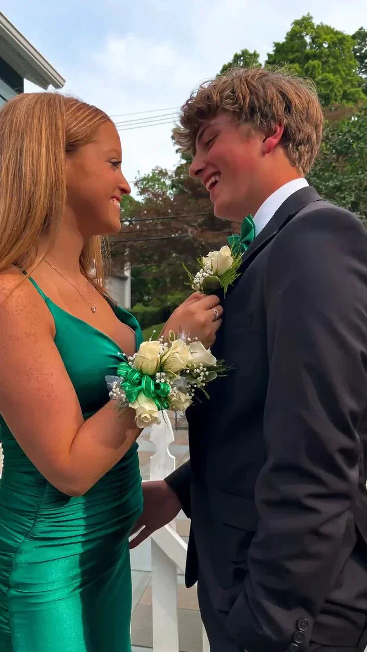 Generous Green Mermaid Prom Dress Green Evening Dress Y5391 - Image 4
