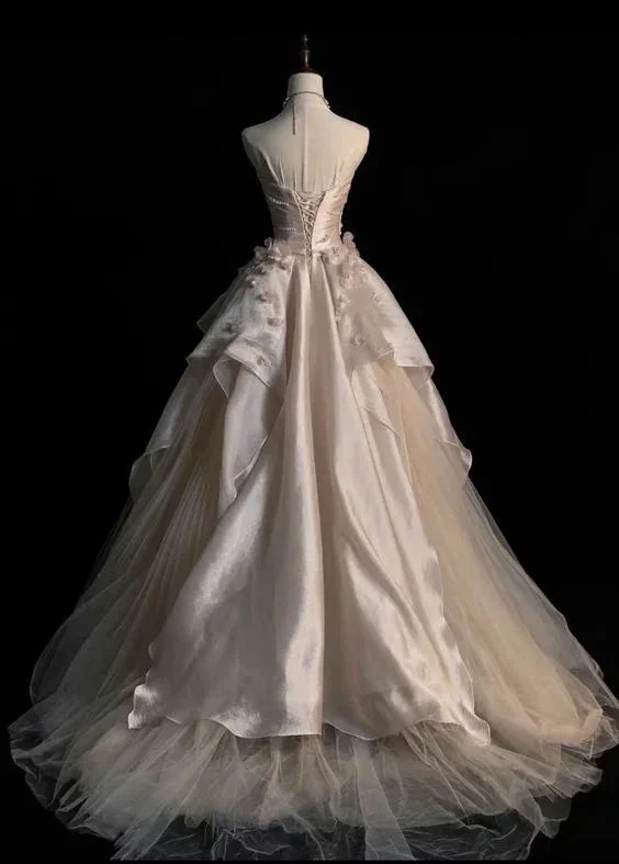 Generous Pink Strapless A-line Tulle Evening Dress Glam Dress Y6761 - Image 3