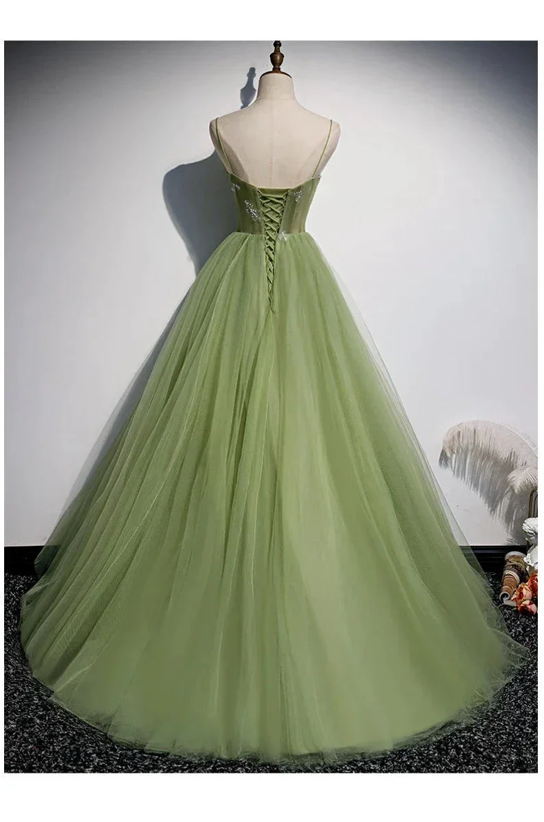 Girls Formal Evening Dress Women's Prom Dresses Party Graduation Gowns Long Green Party Dresses Y4379 - Image 2