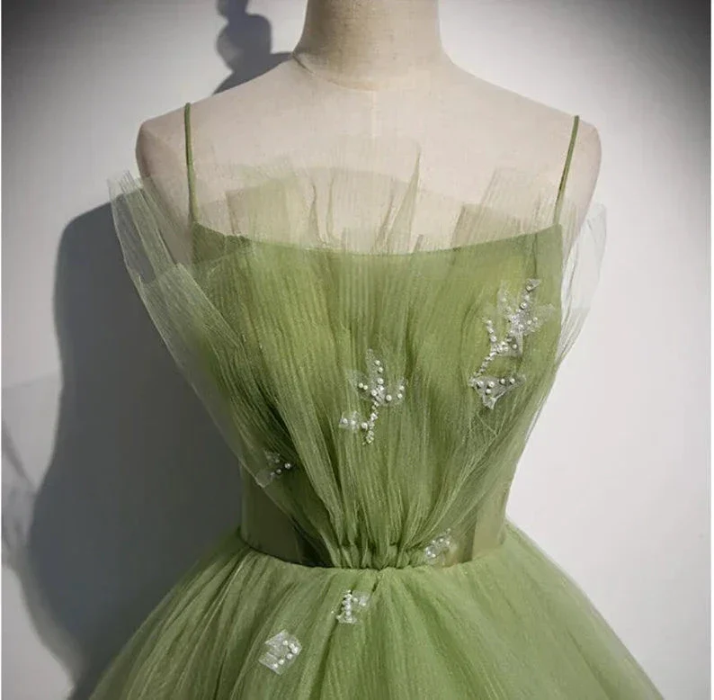 Girls Formal Evening Dress Women's Prom Dresses Party Graduation Gowns Long Green Party Dresses Y4379 - Image 4