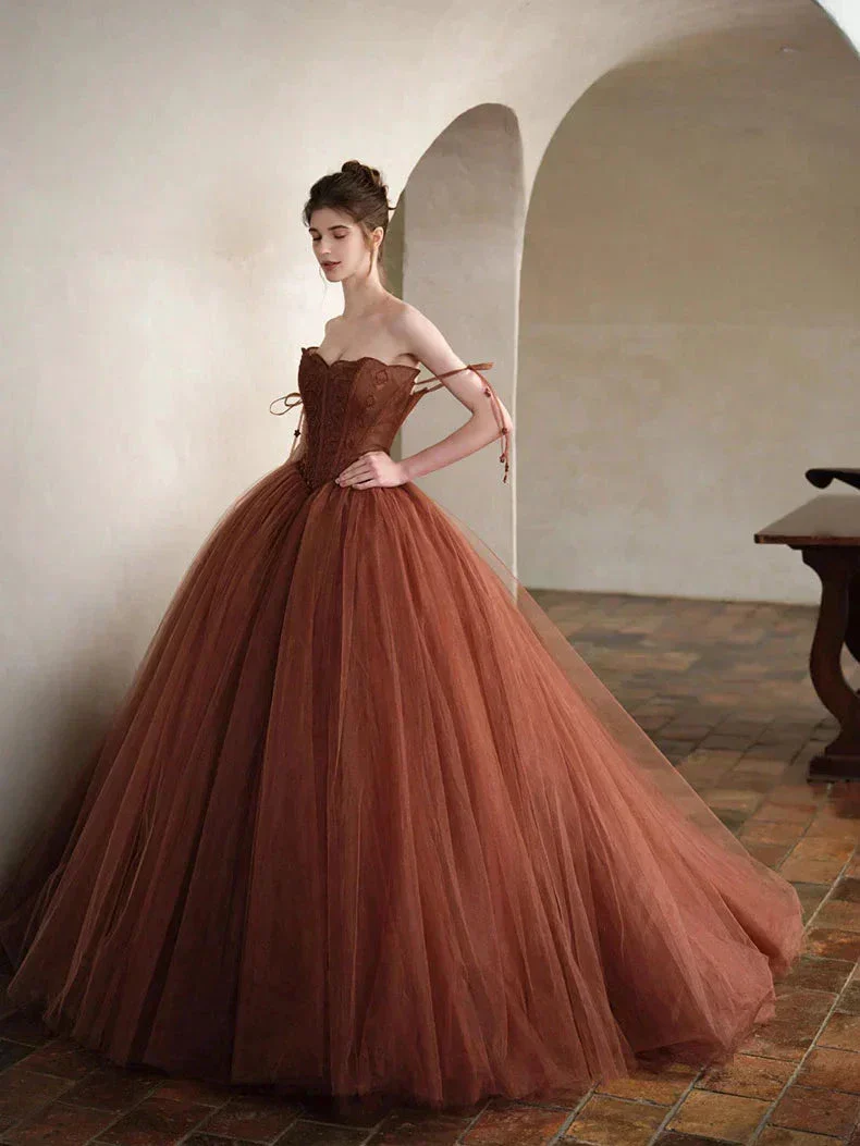 Glamorous A-line Spaghetti Straps Tulle Ball Gown,16th Birthday Dress Y7176 - Image 3