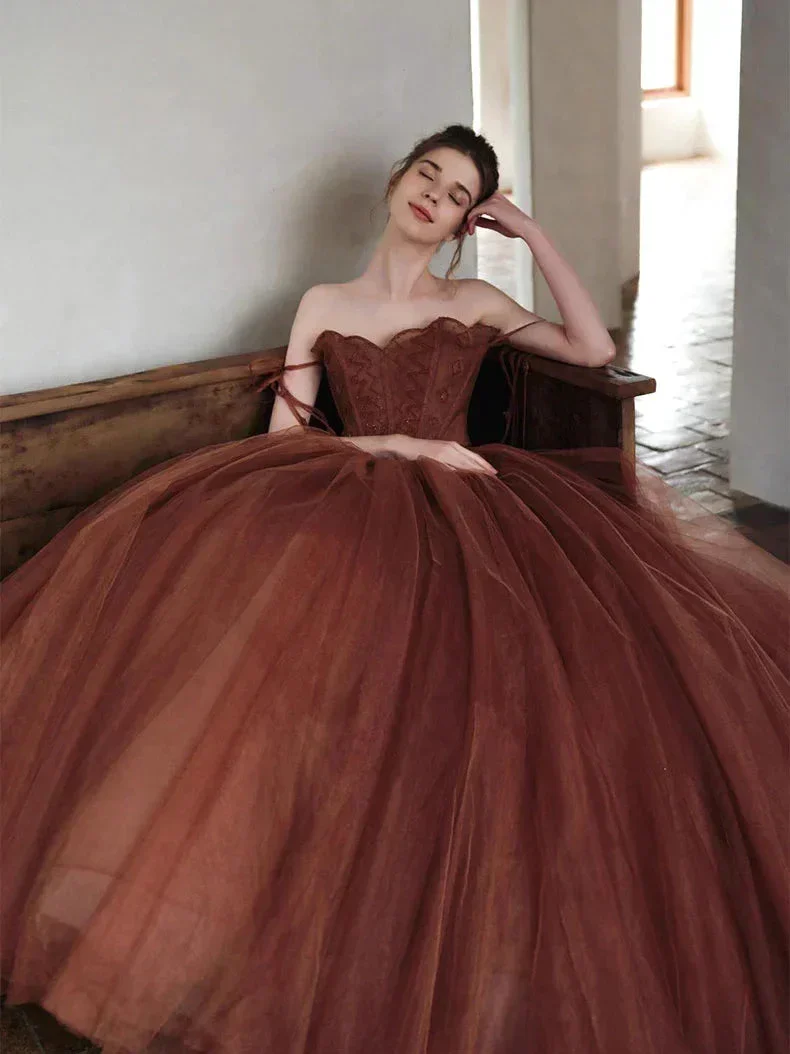 Glamorous A-line Spaghetti Straps Tulle Ball Gown,16th Birthday Dress Y7176 - Image 5