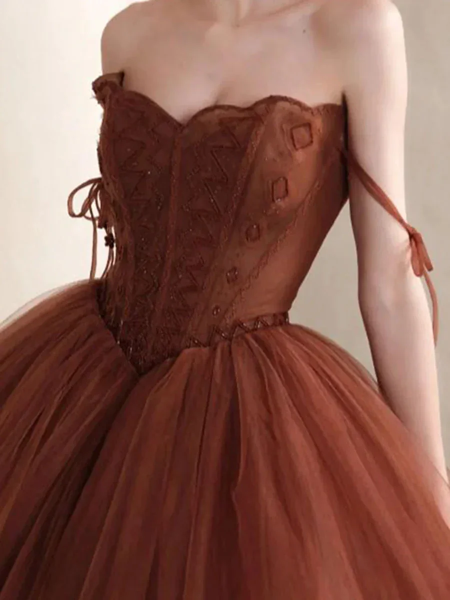 Glamorous A-line Spaghetti Straps Tulle Ball Gown,16th Birthday Dress Y7176 - Image 6