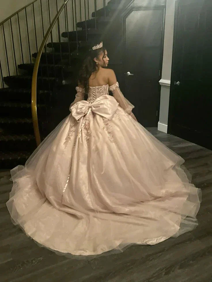 Glamorous Appliques Tulle Quinceanera Dress Ball Gown,Sweet 16 Dress Y7323 - Image 2