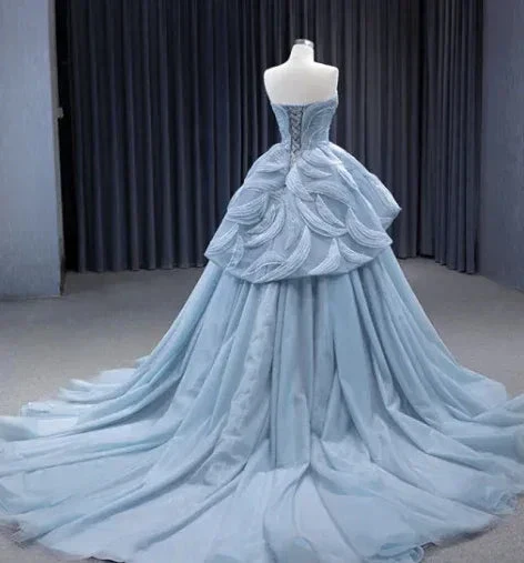 Glamorous Blue Sweetheart Tulle Princess Dress,Blue Ball Gown,Blue Fairy Dress Y6472 - Image 3
