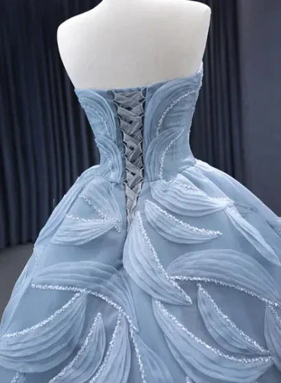 Glamorous Blue Sweetheart Tulle Princess Dress,Blue Ball Gown,Blue Fairy Dress Y6472 - Image 6