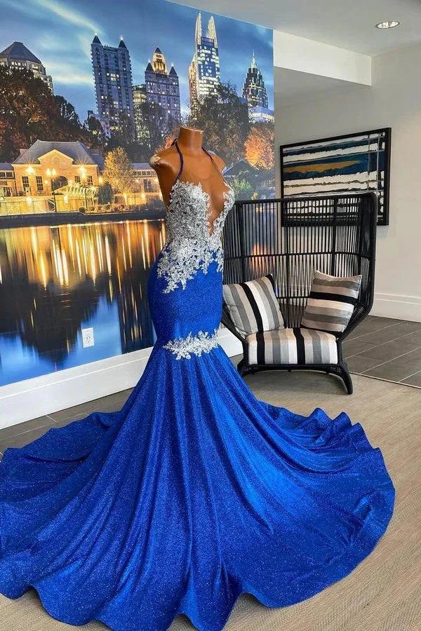 Glamorous Long Sleeveless Heter Backless Mermaid Prom Dress With Beading - Image 2