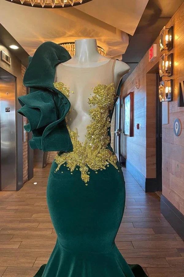 Glamorous Long Sleeveless Meimaid Prom Dress With Beading - Image 2