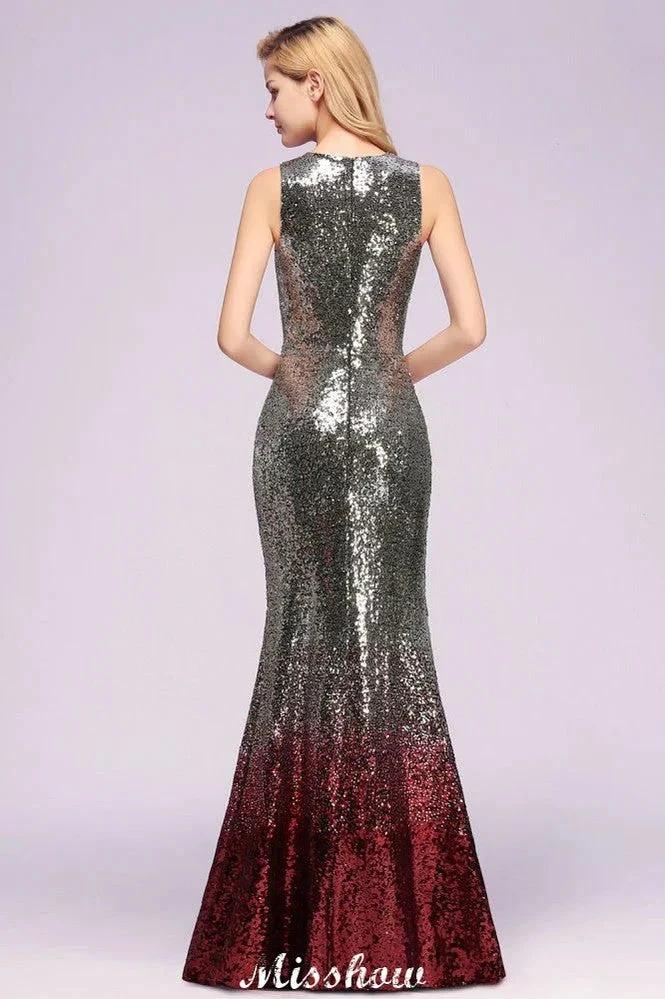 Glamorous Sleeveless Sexy Mermaid Sequins Bridesmaid Dresses - Image 2