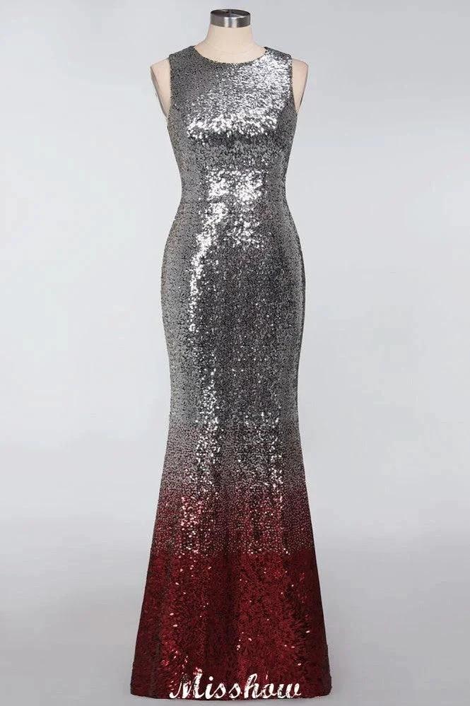 Glamorous Sleeveless Sexy Mermaid Sequins Bridesmaid Dresses - Image 4