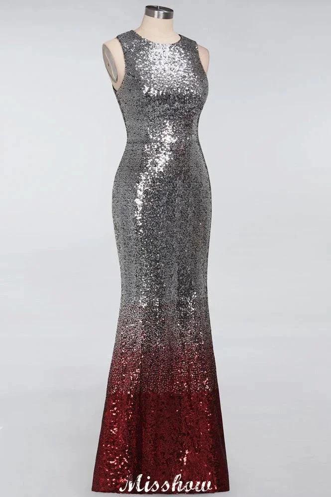Glamorous Sleeveless Sexy Mermaid Sequins Bridesmaid Dresses - Image 6